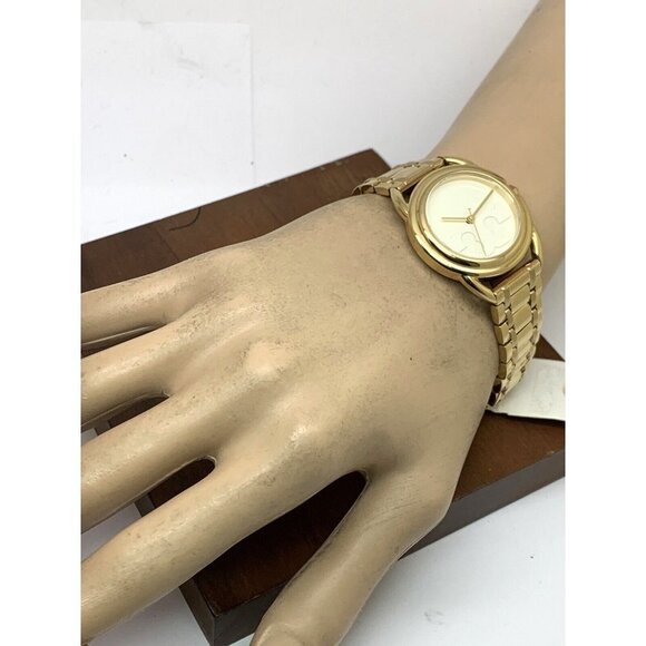 Tory Burch Women\'s Watch TBW7220 Miller Quartz Cream Dial Gold Stainless…